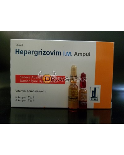 Hepargrizovim ( B12+Folic Acid+PP+C vitamin) 6+6 amps